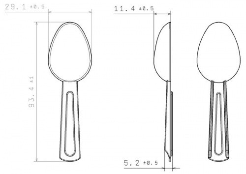 Ложка мерная 5мл с делениями 1,2,3,4