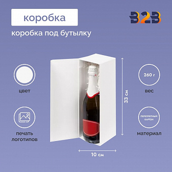 Коробка под бутылку Color Jacket, белая