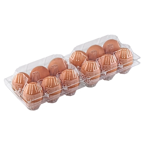 Упаковка для куриных яиц, 12 ячеек (пластик)